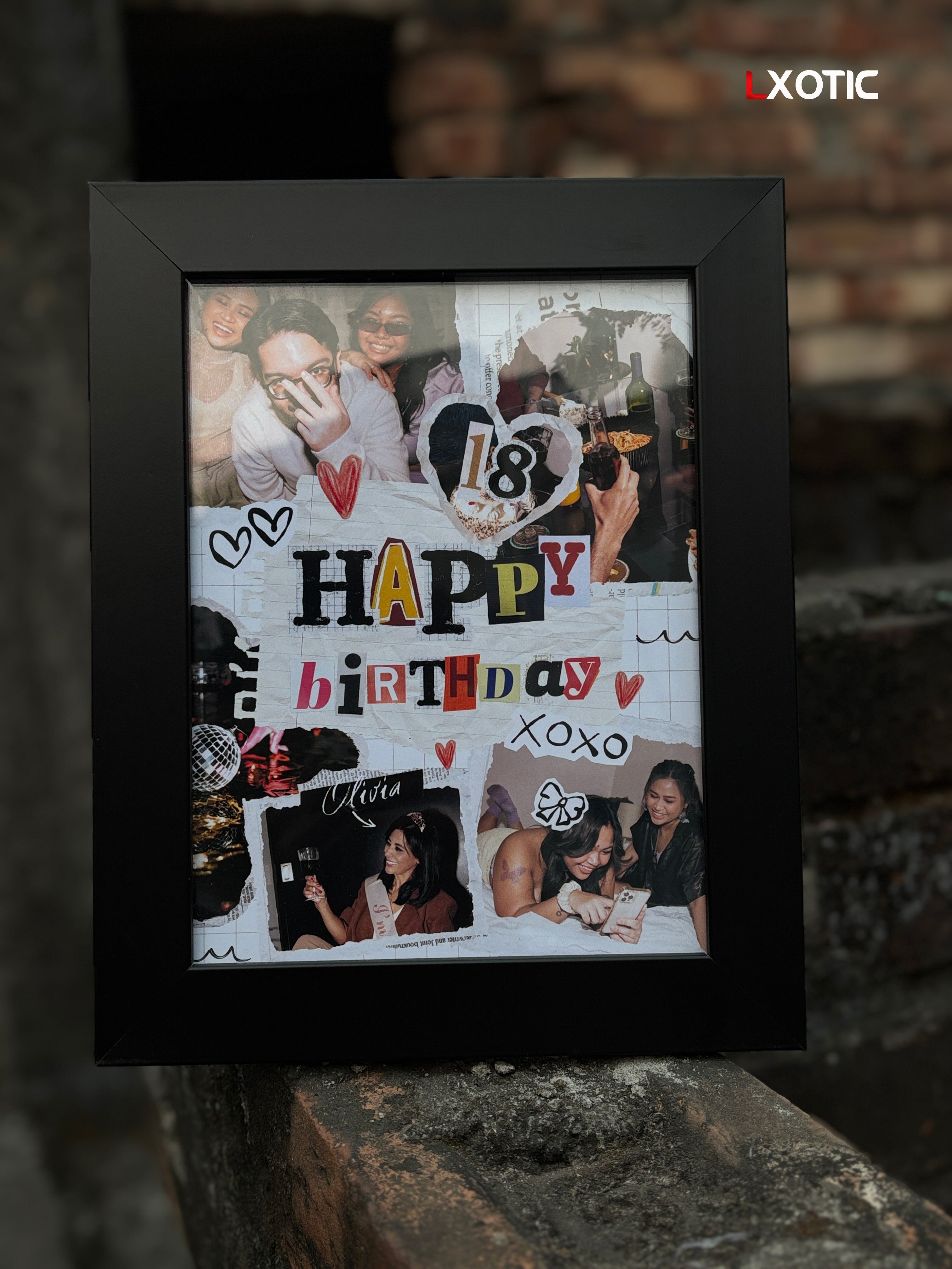 The Retro Ransom Scrapbook: Funky Multi-Photo Custom Frame — LXOTIC Edition