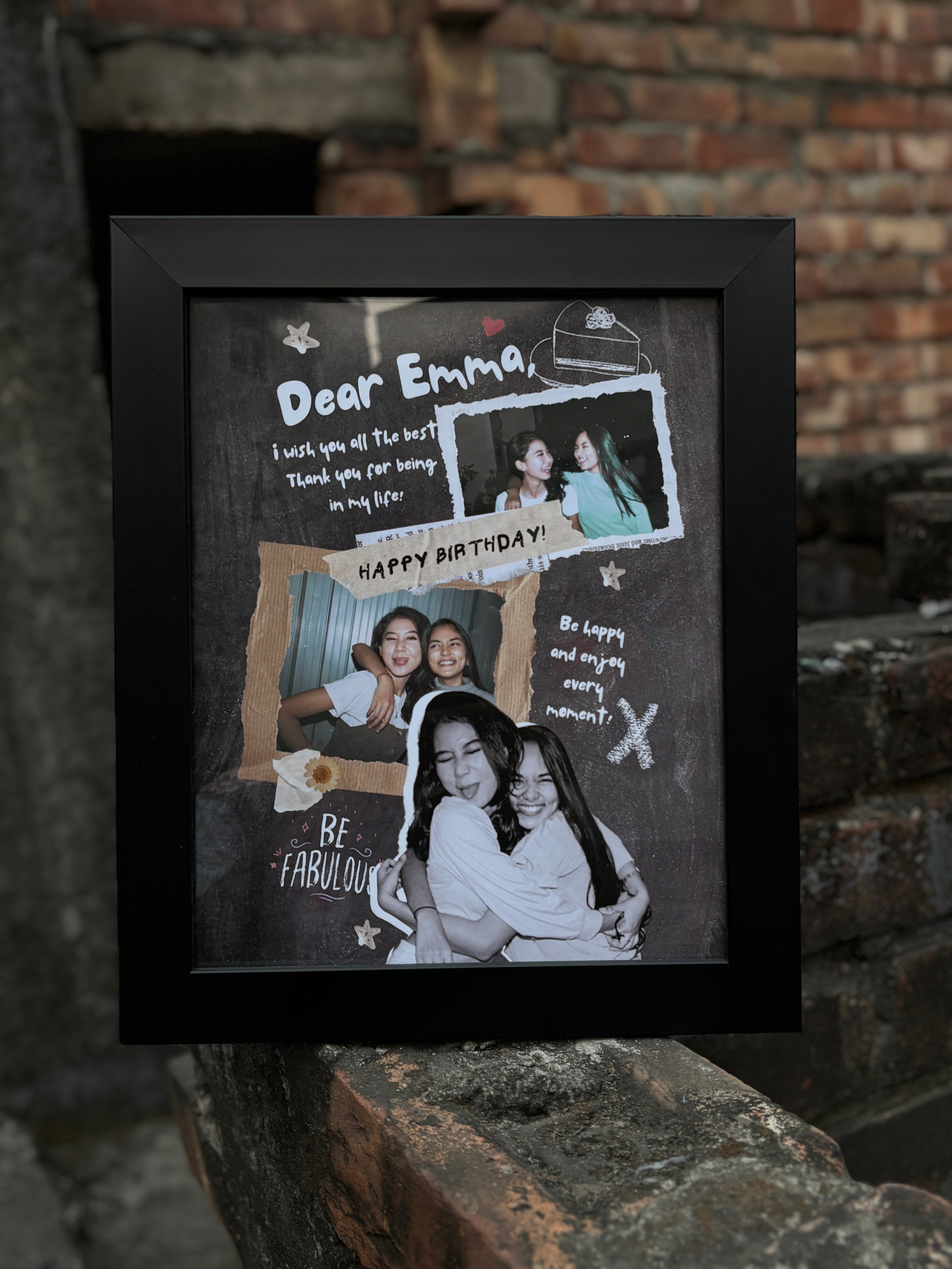 The Storyteller's Collage: Personalized Multi-Photo Scrapbook Frame — LXOTIC Edition