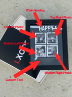 The Modern Birthday Grid: 4-Photo Minimalist Frame — LXOTIC Edition
